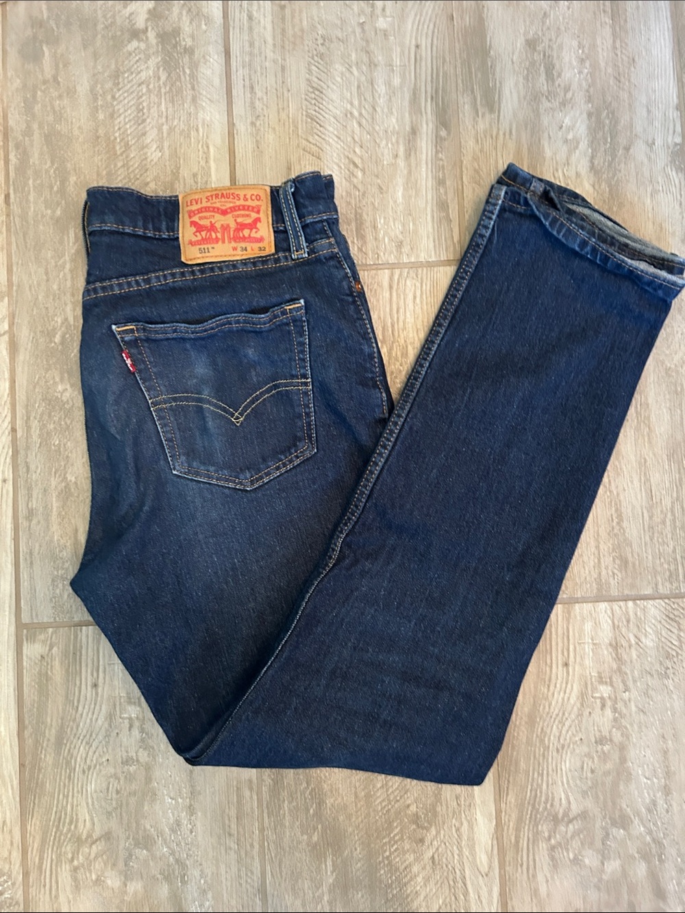 Levi's Men's Dark Indigo Slim Straight Jeans
